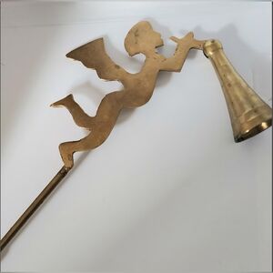 Vntg Brass Candle Snuffer